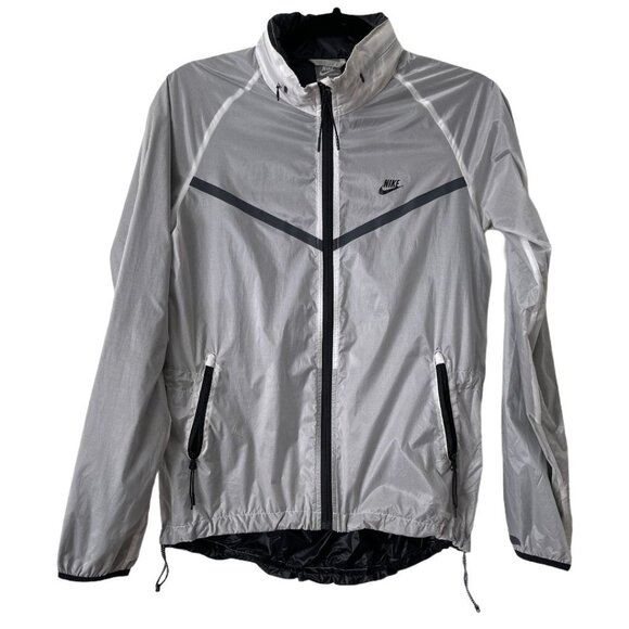 Nike Sportswear Windrunner Jacket Reflective Silver/Black S Lightweight Nylon - Picture 8 of 8
